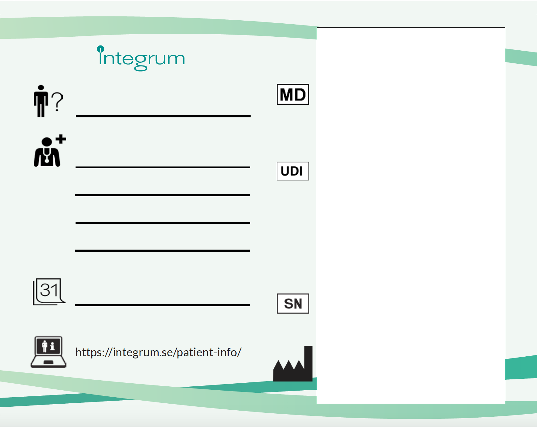 Implant Card - back